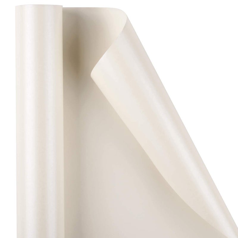 RUSPEPA Off White Matte Wrapping Paper-81.5 Sq Ft-Solid Color Pearly-lustre Paper Perfect for Wedding, Birthday, Christmas, Baby Shower -30Inch X 32.8Feet - Image 5